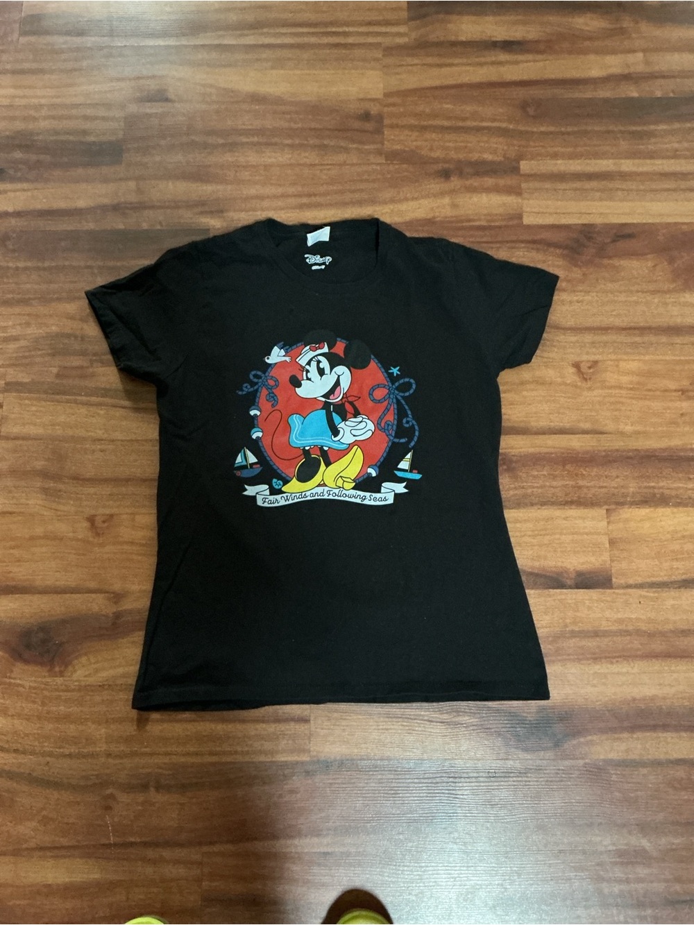 Disney cruise Black Minnie Mouse Nautical Graphic Tee medium women